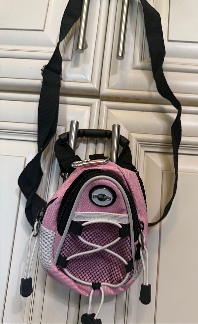 Universal Studios Women's CMC Design Two-Way Mini Day Backpack Sling Bag Pink